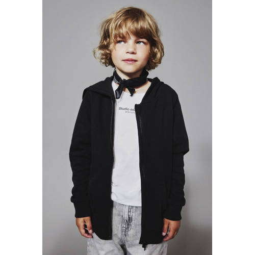 NAME IT KIDS sweatvest NKMNESWEAT zwart afbeelding