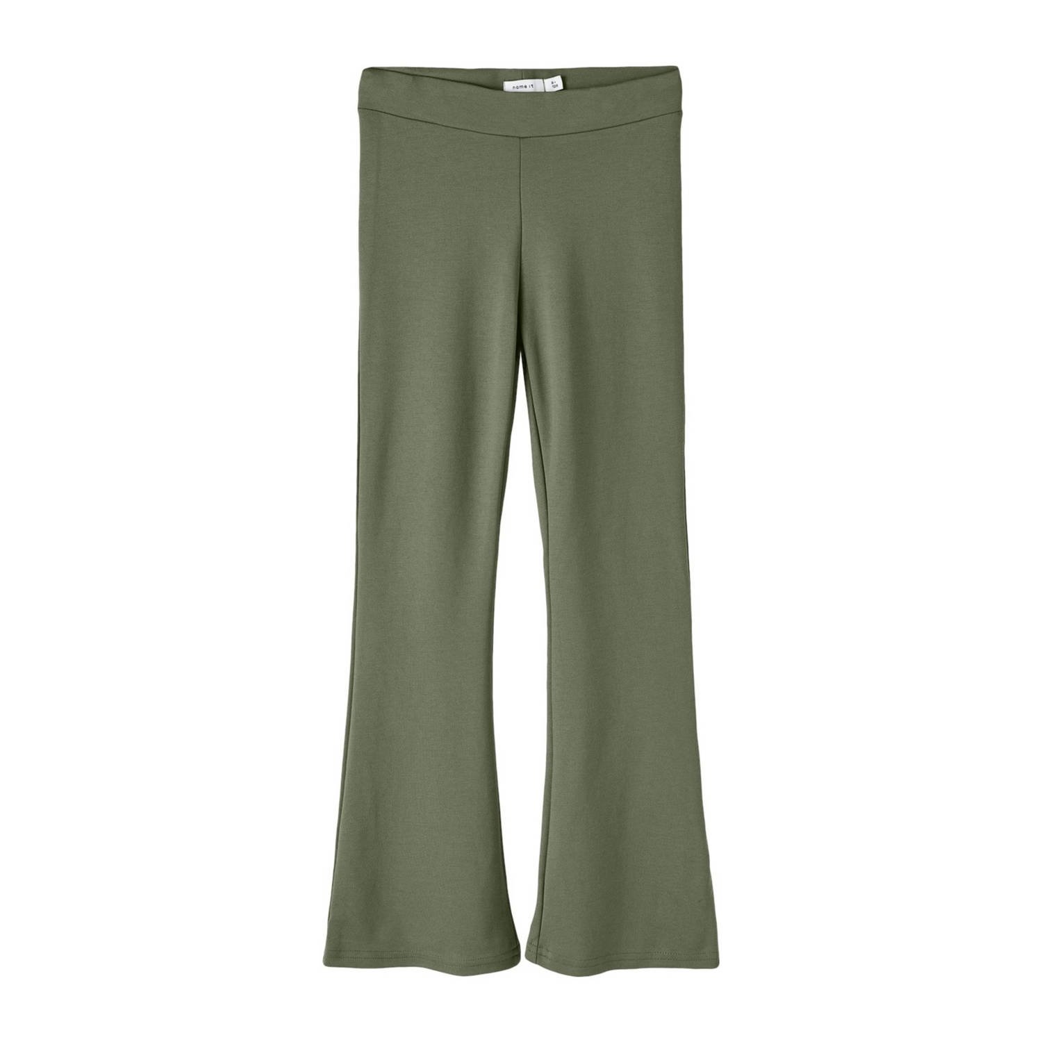 Name it KIDS high waist flared broek NKFFRIKKALI paars Groen Meisjes Viscose 110