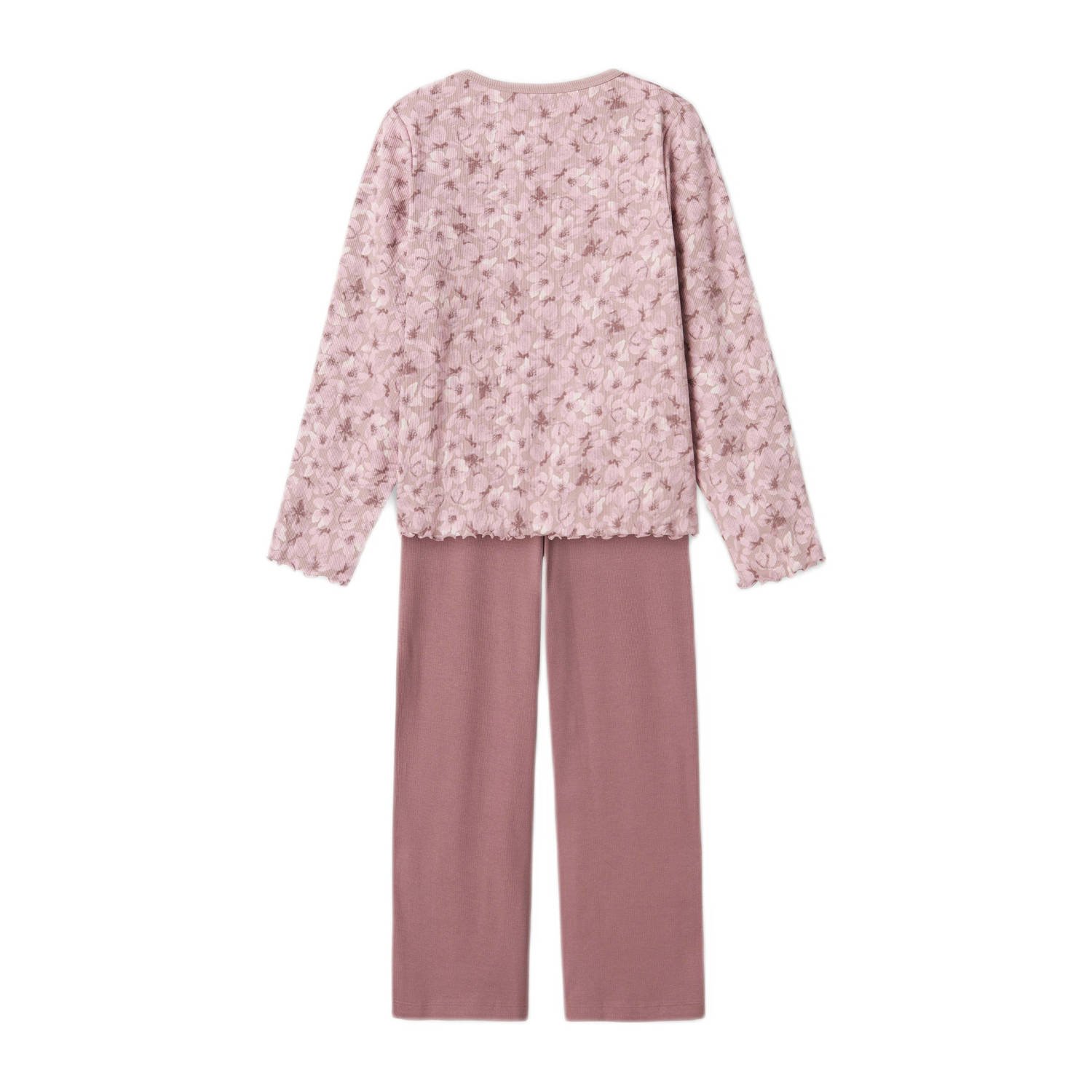 NAME IT KIDS pyjama met bloemdessin paars mauve