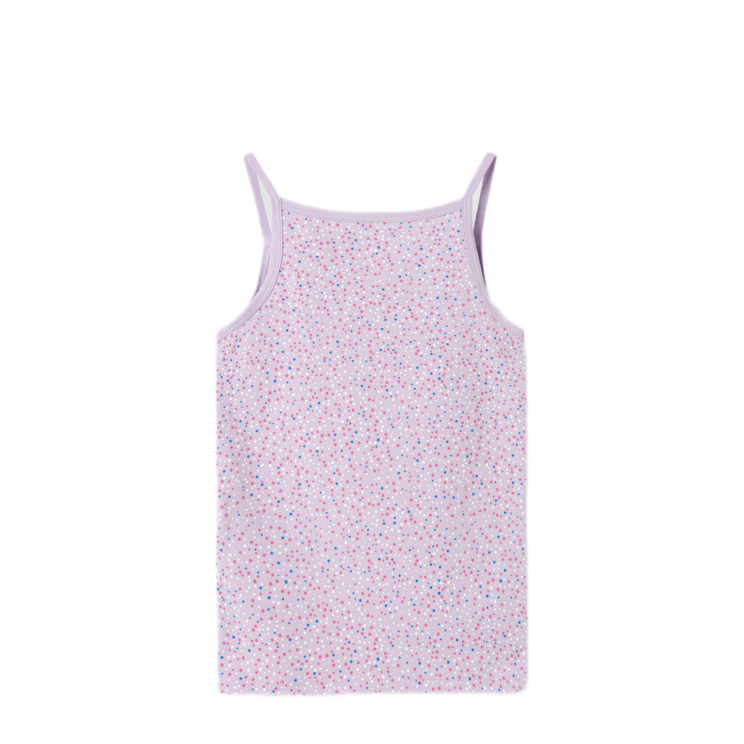 NAME IT KIDS singlet NKFSTRAP TOP DOT set van 2 roze lila