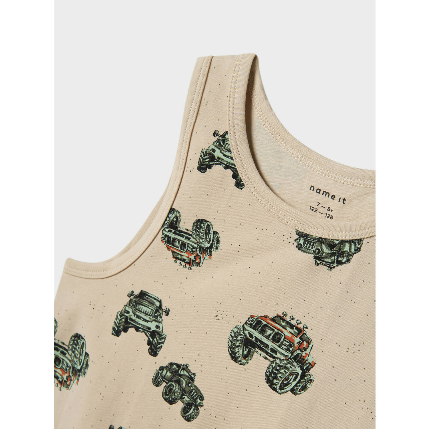 NAME IT KIDS hemd set van 2 beige zwart