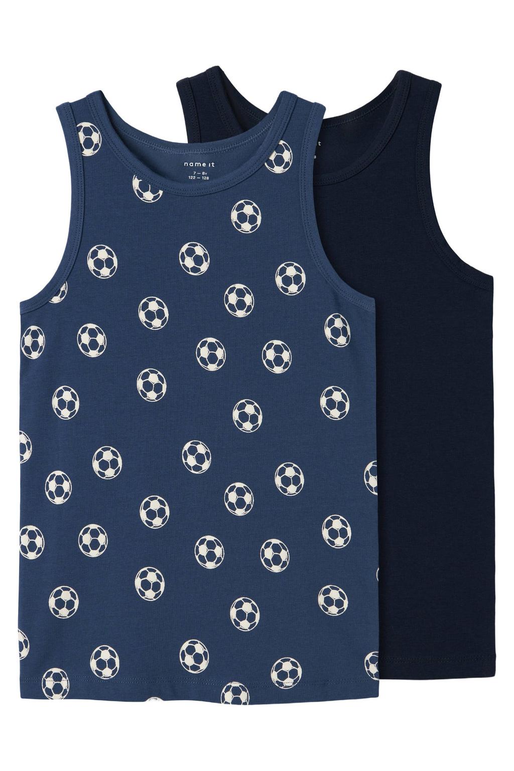 NAME IT KIDS hemd - donkerblauw/zwart (set van 2)