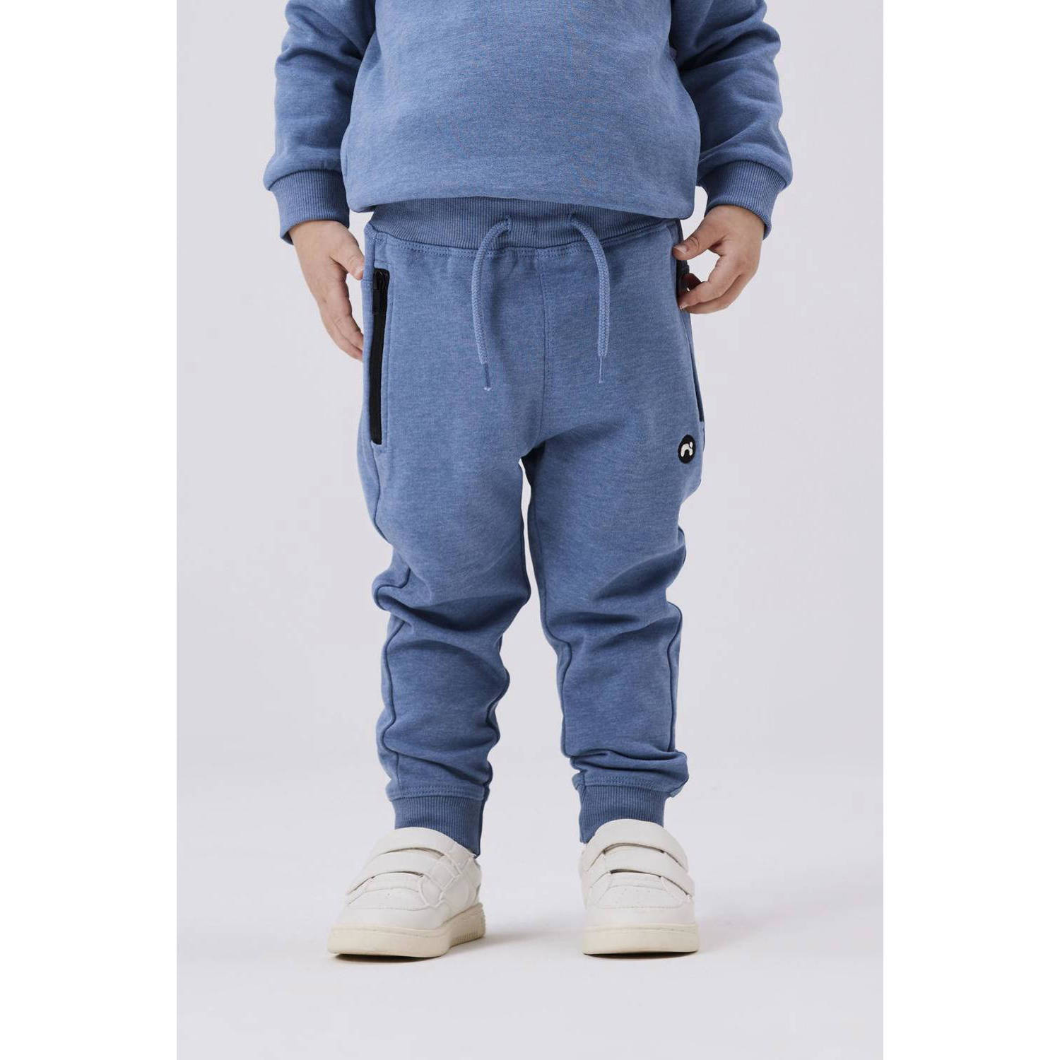 Name it MINI slim fit joggingbroek NMMVIMO helderblauw Jongens Sweat Effen 110