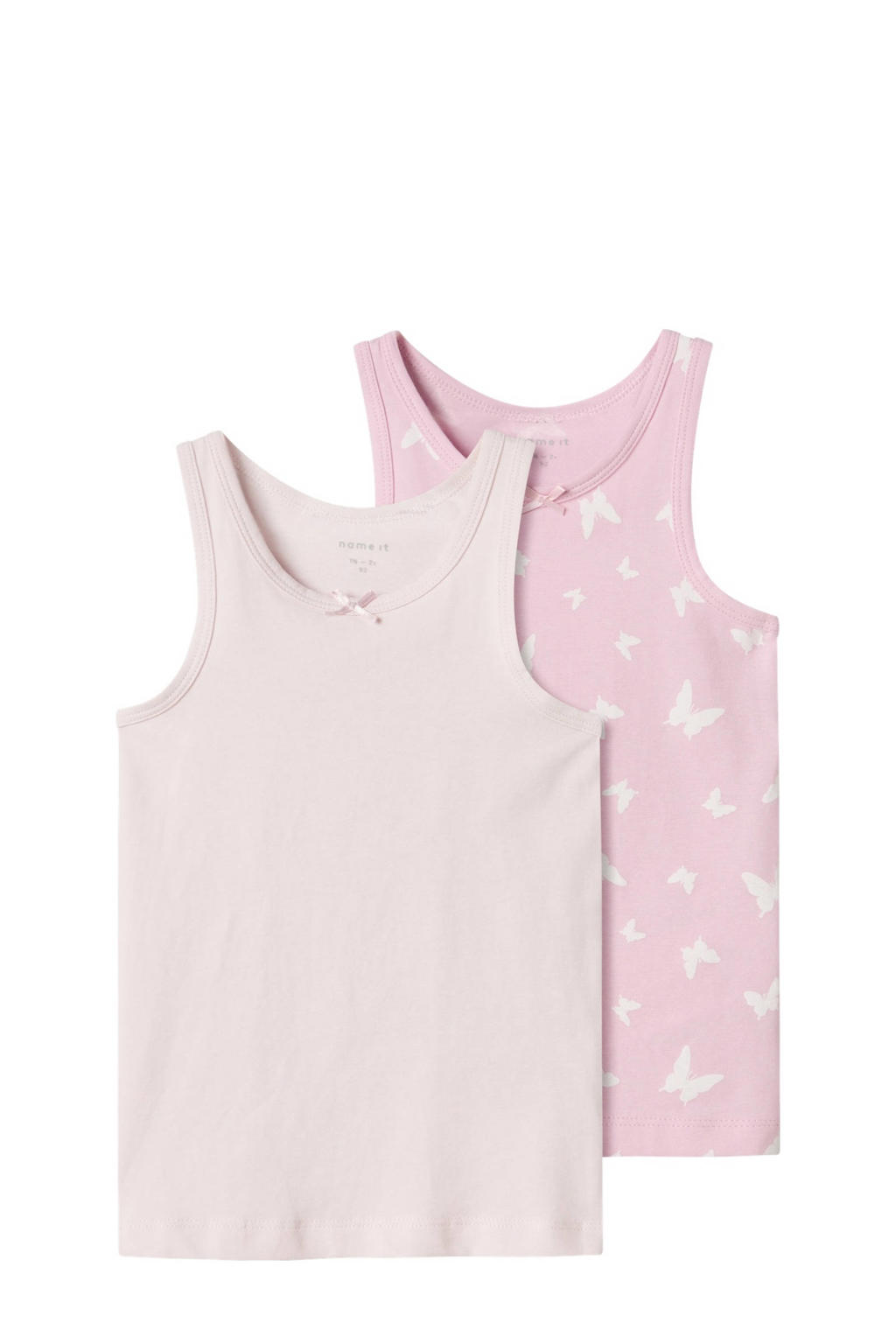 NAME IT MINI hemd - roze/lichtroze (set van 2)