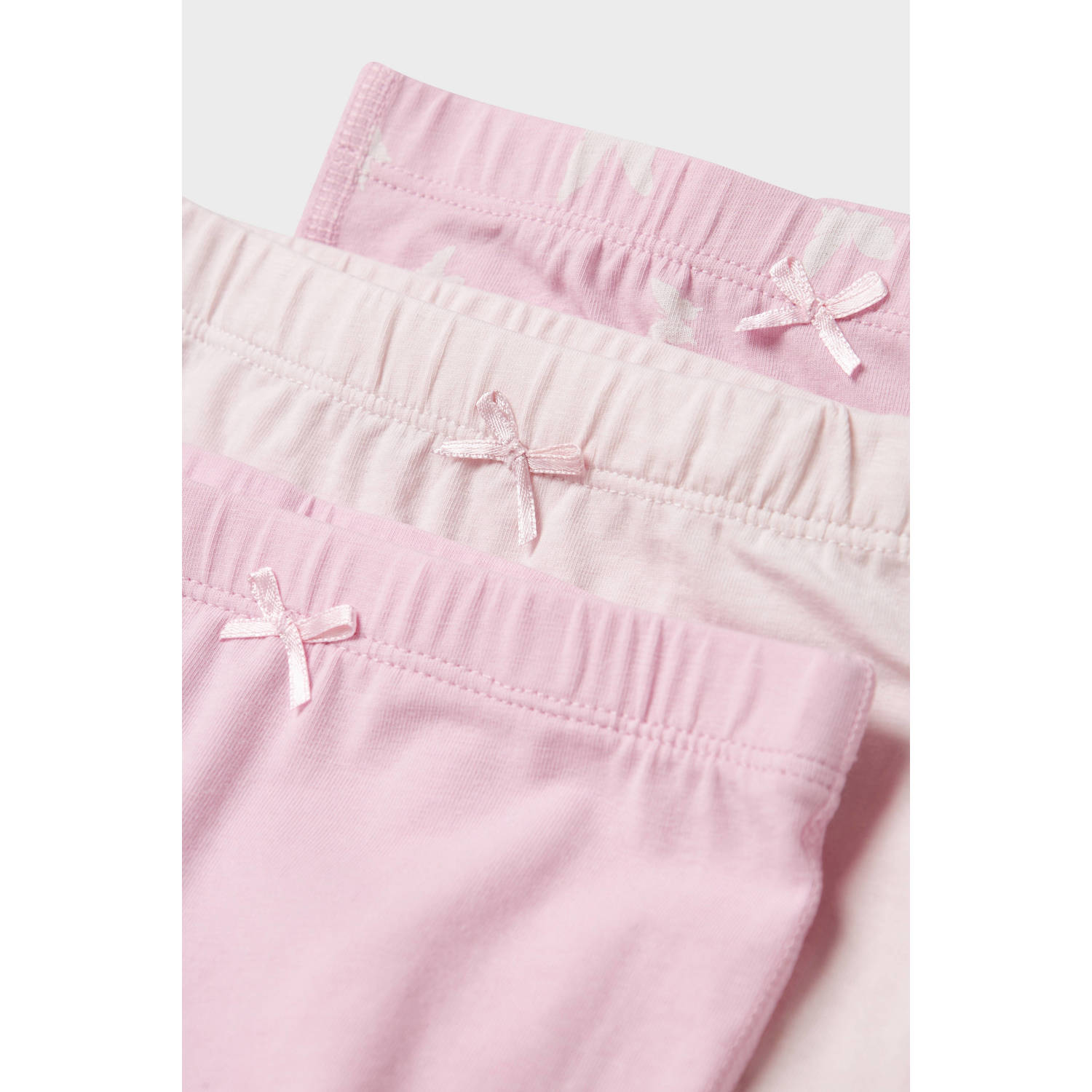 NAME IT MINI hipster NMFTIGHTS BUTTERFLY set van 3 roze lichtroze