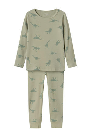 pyjama NMMNIGHTSET DINO groen