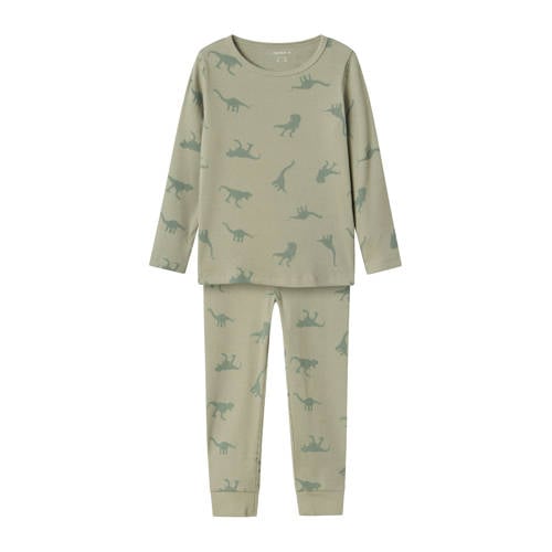 NAME IT MINI pyjama NMMNIGHTSET DINO groen afbeelding