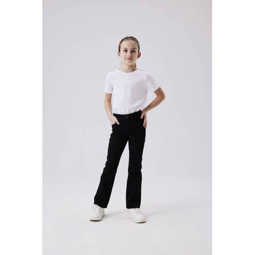 NAME IT KIDS bootcut fit jeans NKFPOLLY black denim afbeelding