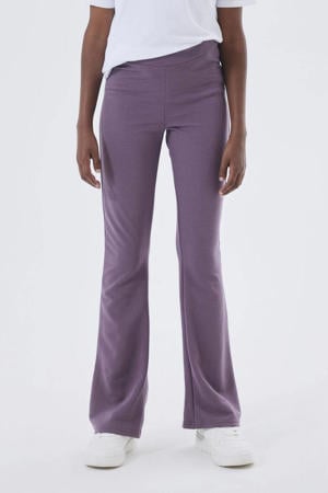 high waist flared broek NKFFRIKKALI paars