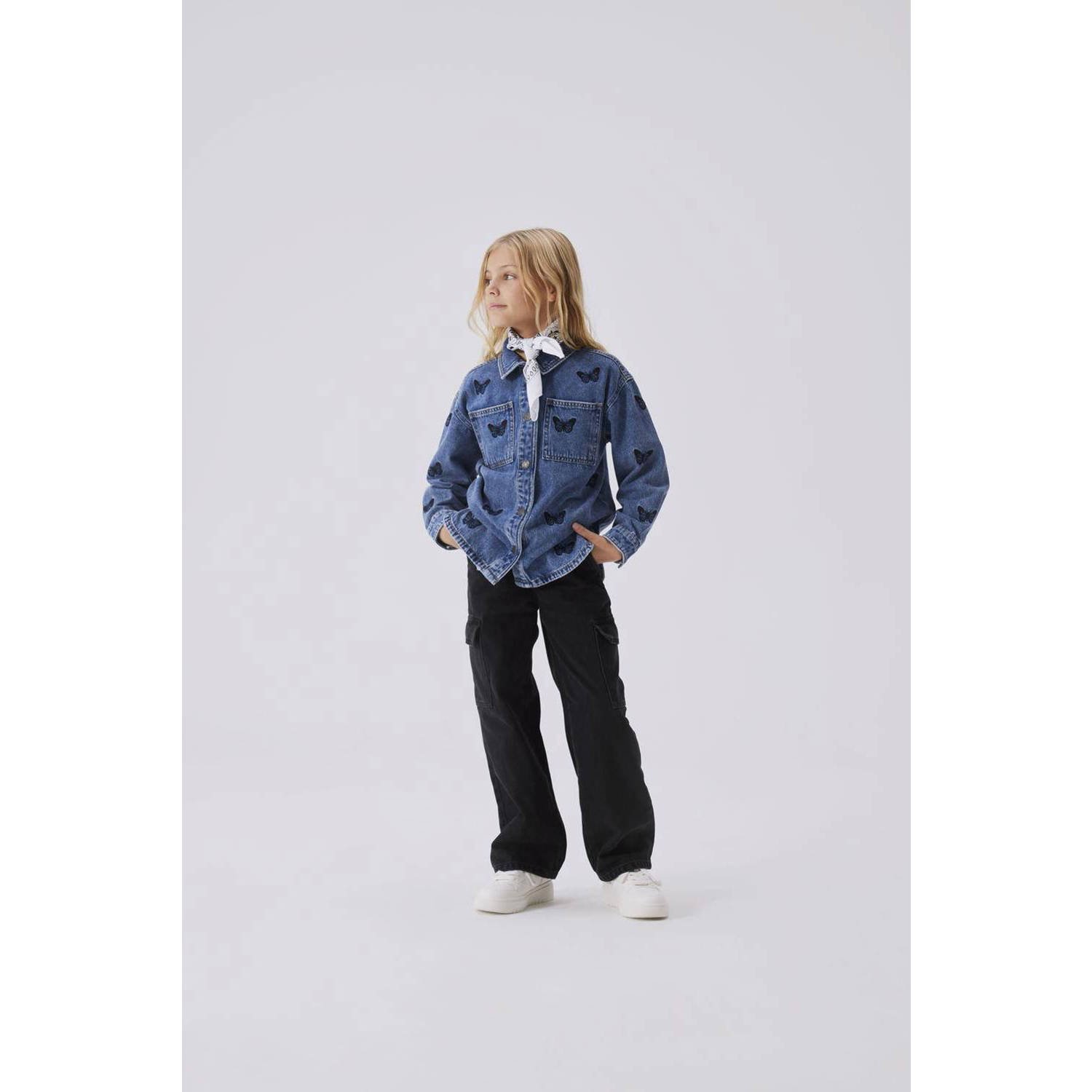 NAME IT KIDS wide leg jeans NKFROSE black