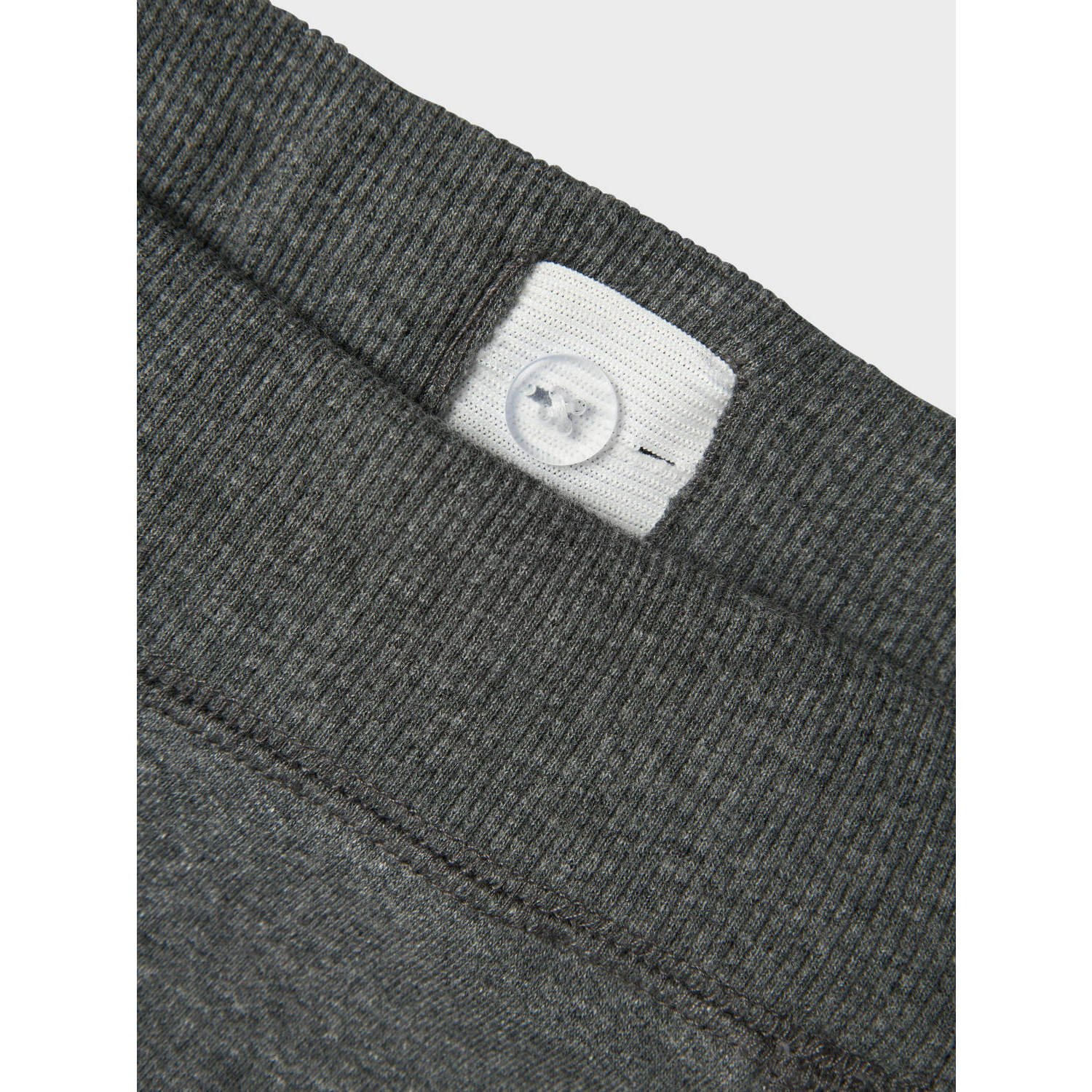 NAME IT KIDS regular fit broek NKMSWEAT donkergrijs melange