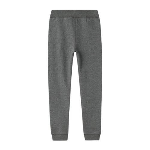 NAME IT KIDS regular fit broek NKMSWEAT donkergrijs melange afbeelding