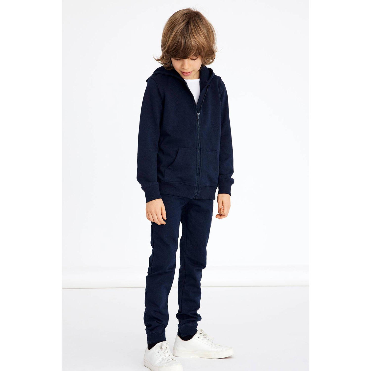 Name it KIDS sweatvest NKMNESWEAT donkerblauw Effen 122 128