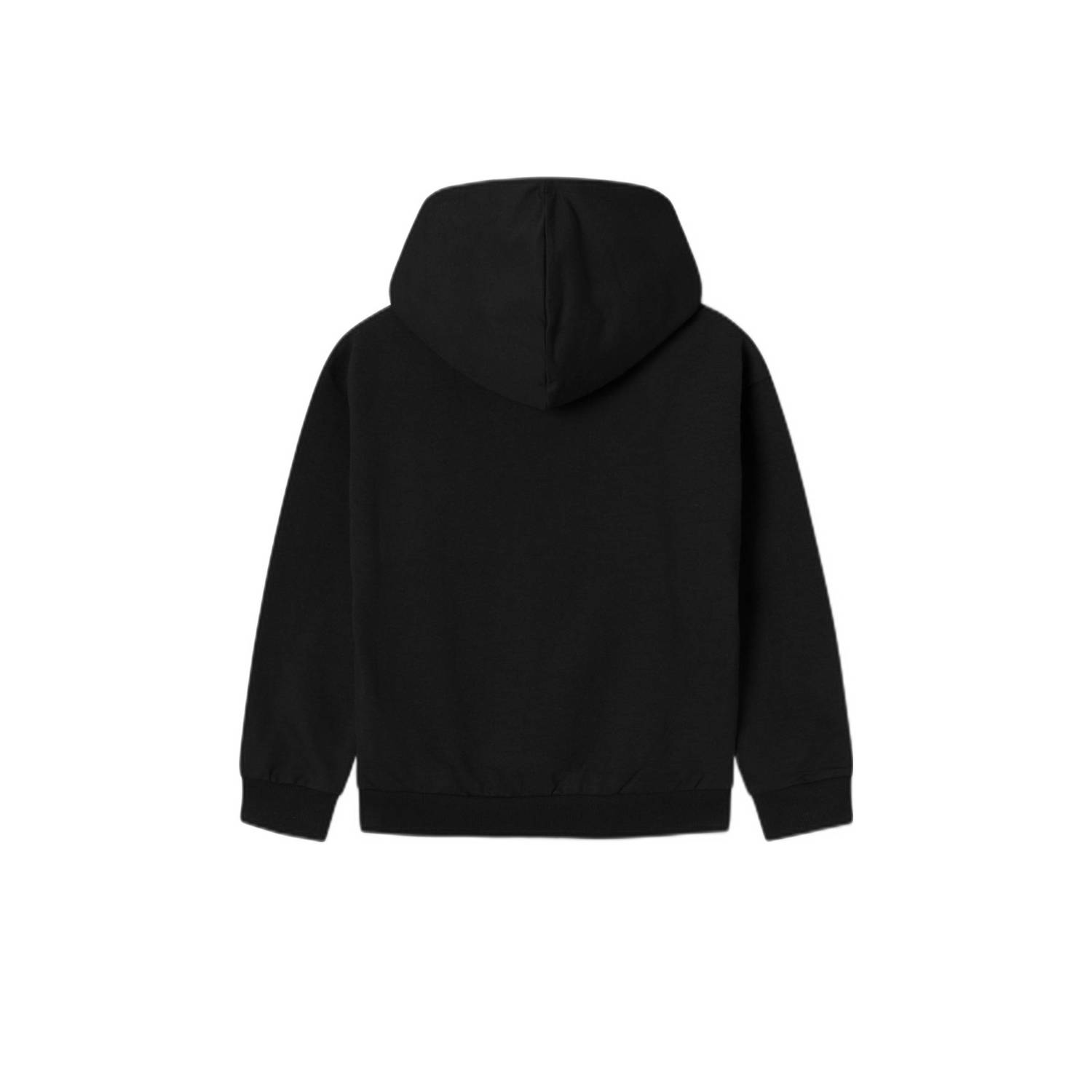NAME IT KIDS hoodie NKFJXEMI WEDNESDAY met printopdruk zwart