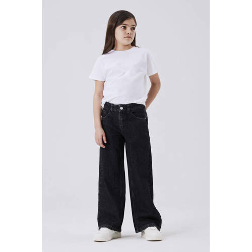 NAME IT KIDS wide leg jeans NKFROSE dark grey denim afbeelding