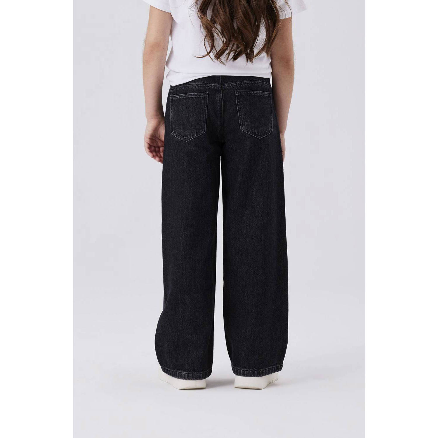 NAME IT KIDS wide leg jeans NKFROSE dark grey denim