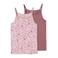 NAME IT KIDS singlet NKFSTRAP TOP - s/mauve (set van 2 paar)