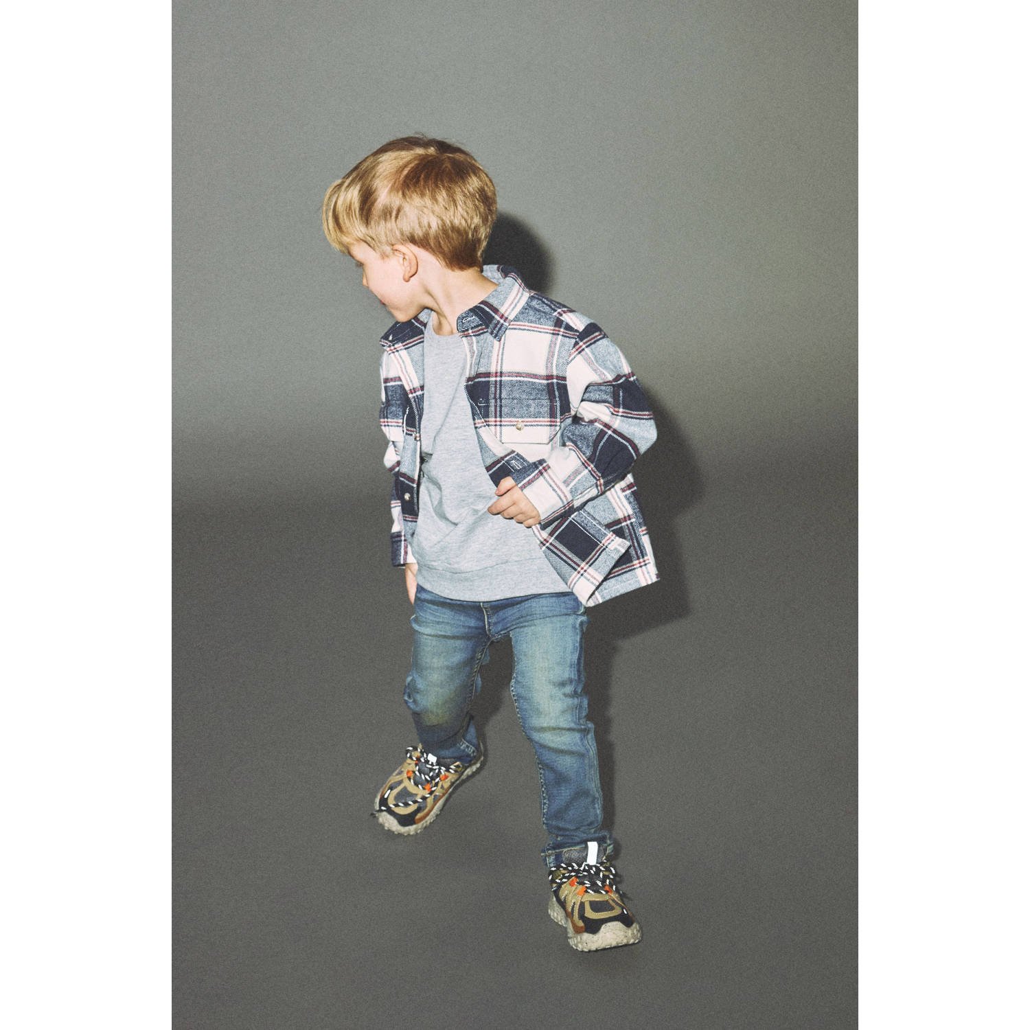 Name it MINI x-slim fit jeans NMMTHEO Blauw Jongens Stretchdenim Effen 104