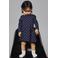NAME IT MINI jurk met stippen donkerblauw/wit