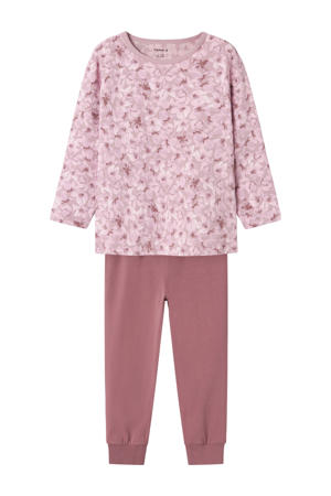 pyjama NMFNIGHTSET FLOWER paars/mauve