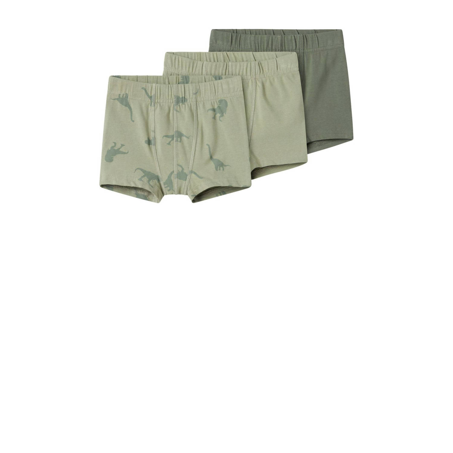 NAME IT MINI boxershort NMMTIGHTS DINO set van 3 groen donkergroen