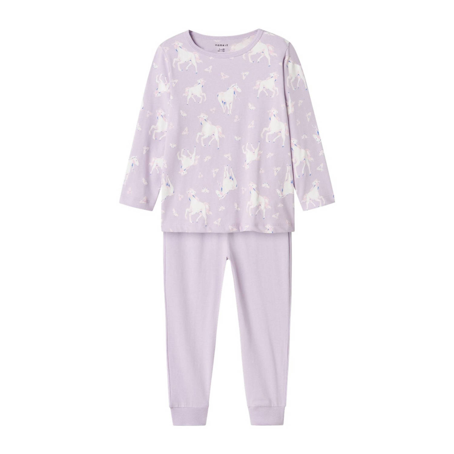 NAME IT MINI pyjama NMFNIGHTSET HORSE lila wit