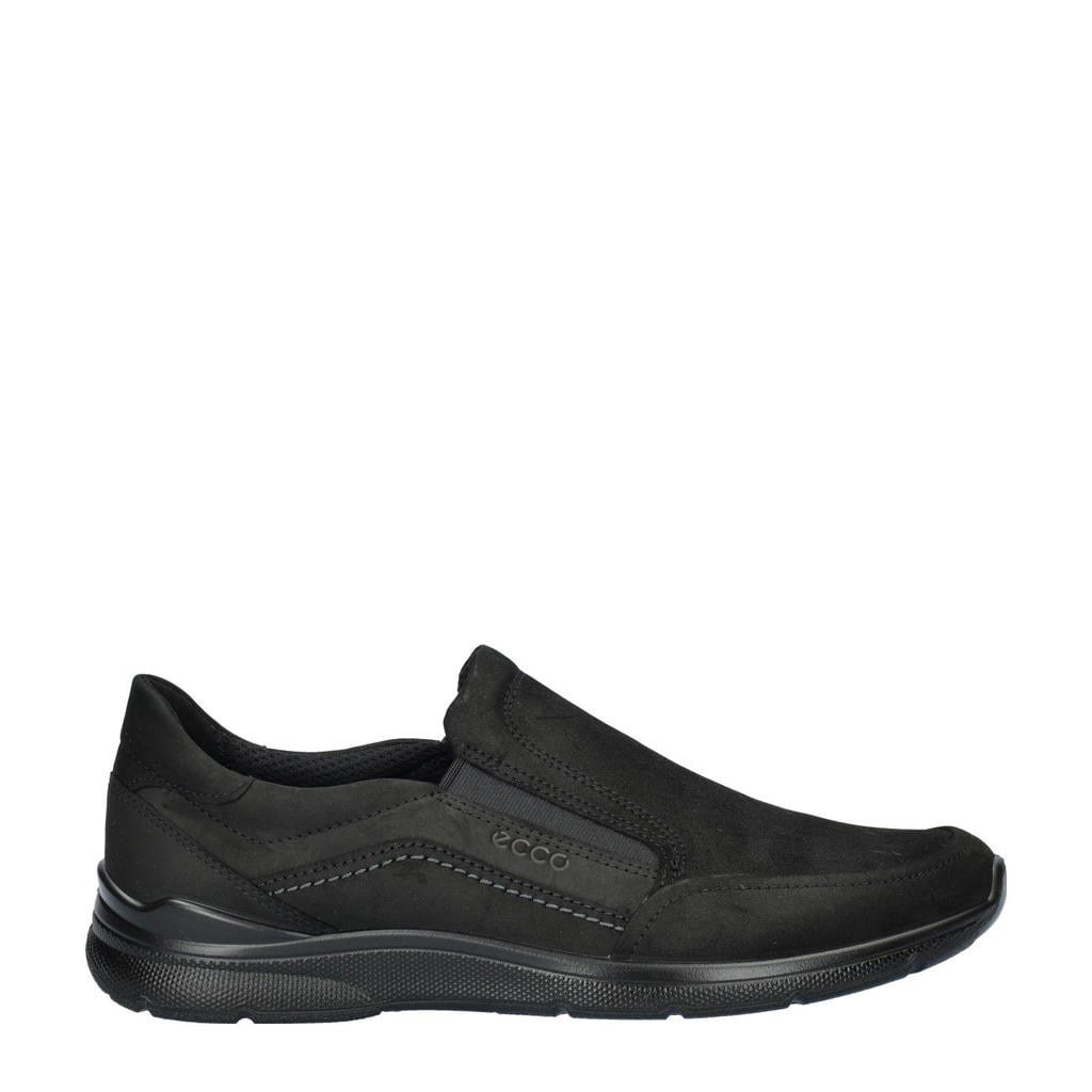 Zwarte heren Ecco Irving nubuck instappers met effen