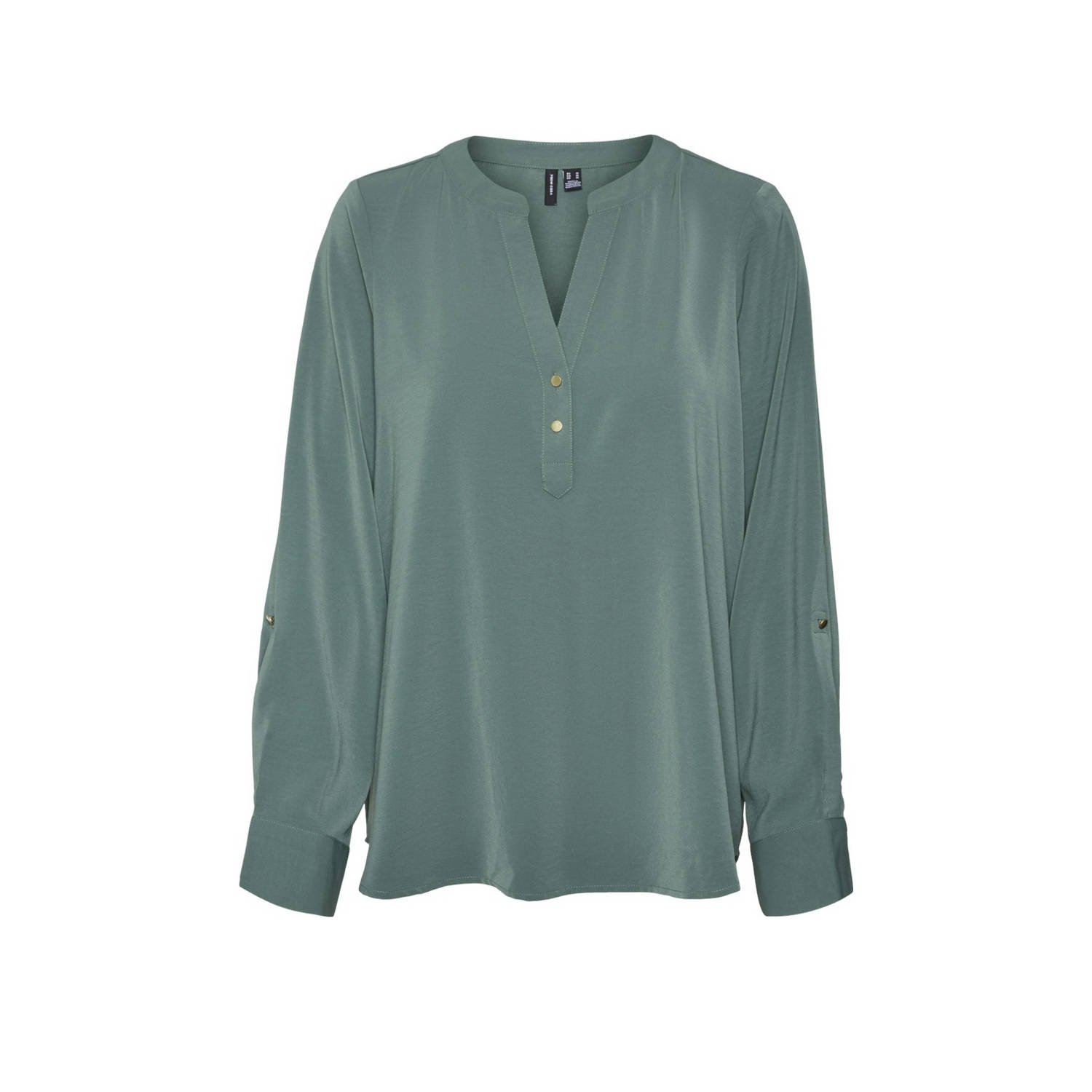 VERO MODA blousetop VMANI grijsgroen