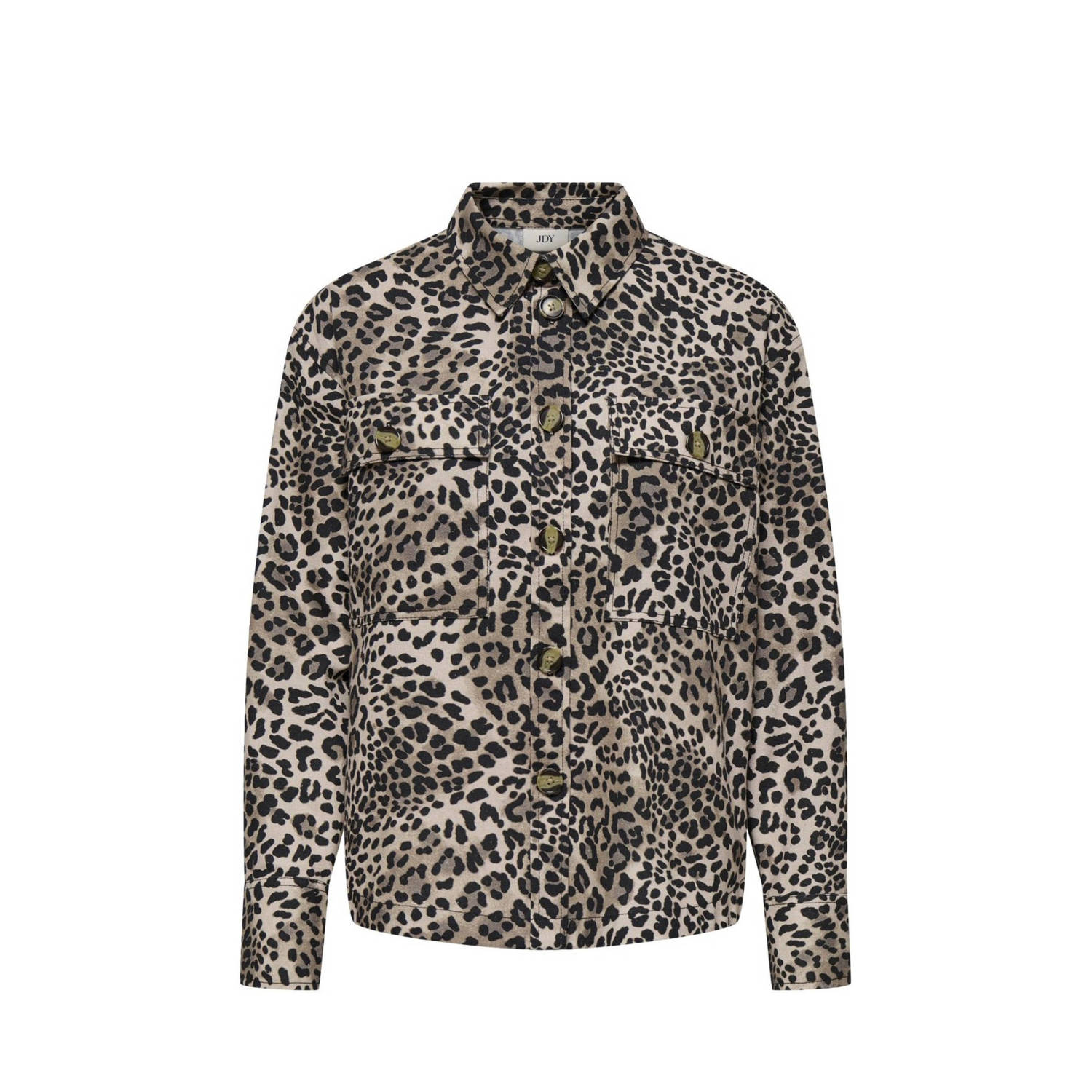 JDY blouse RAY met dierenprint bruin zwart