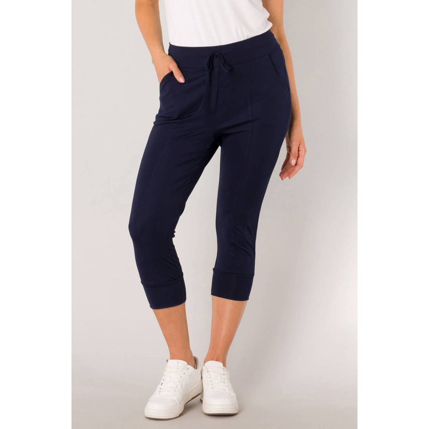 ES&SY cropped relaxed broek donkerblauw