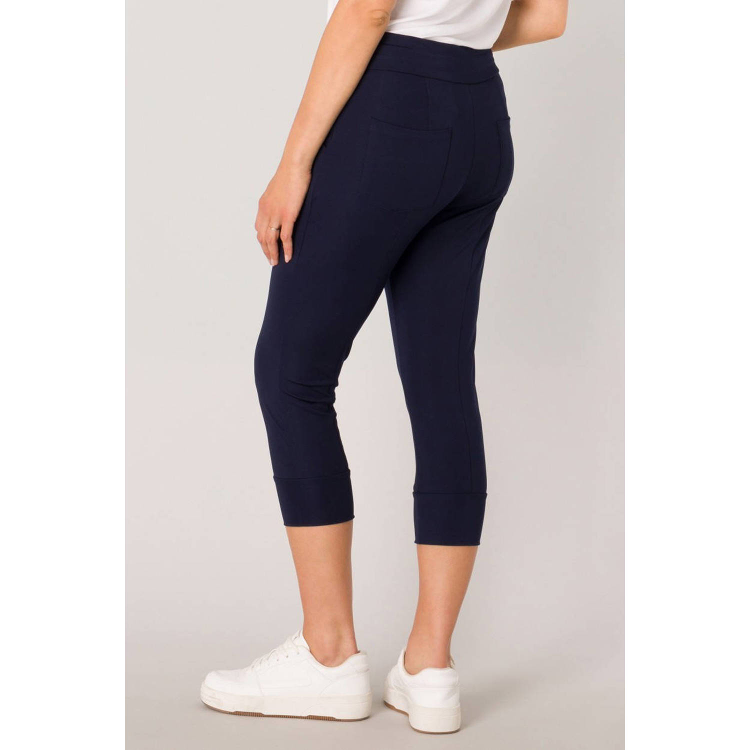 ES&SY cropped relaxed broek donkerblauw