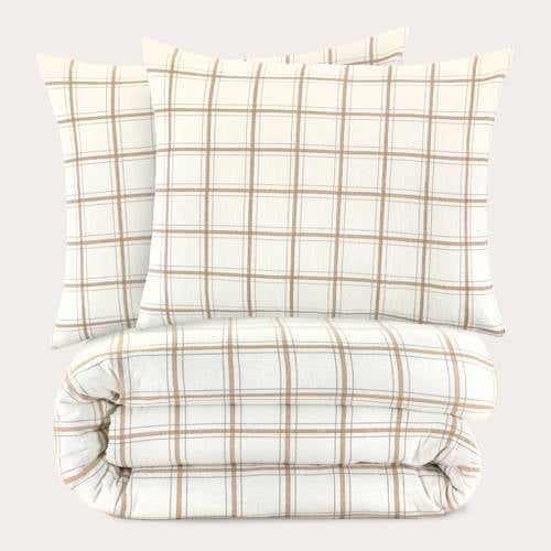 Wehkamp NOUS Living flanellen dekbedovertrek 2-persoons (200x220 cm) aanbieding