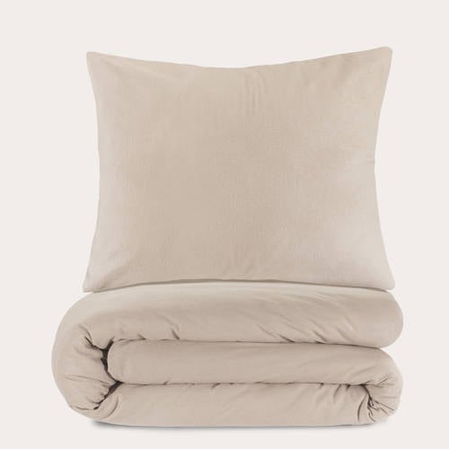 NOUS Kids flanellen dekbedovertrek kinder beige (120x150 cm) - Beige
