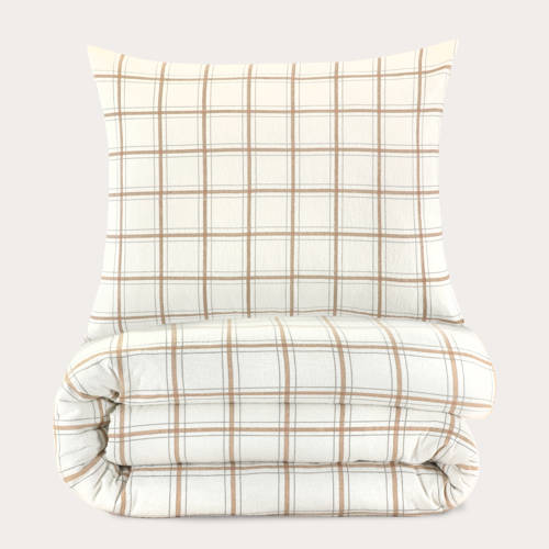 Wehkamp NOUS Living flanellen dekbedovertrek 1-persoons (140x220 cm) aanbieding