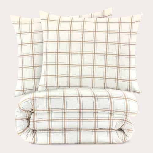 Wehkamp NOUS Living flanellen dekbedovertrek lits-jumeaux (240x220 cm) aanbieding