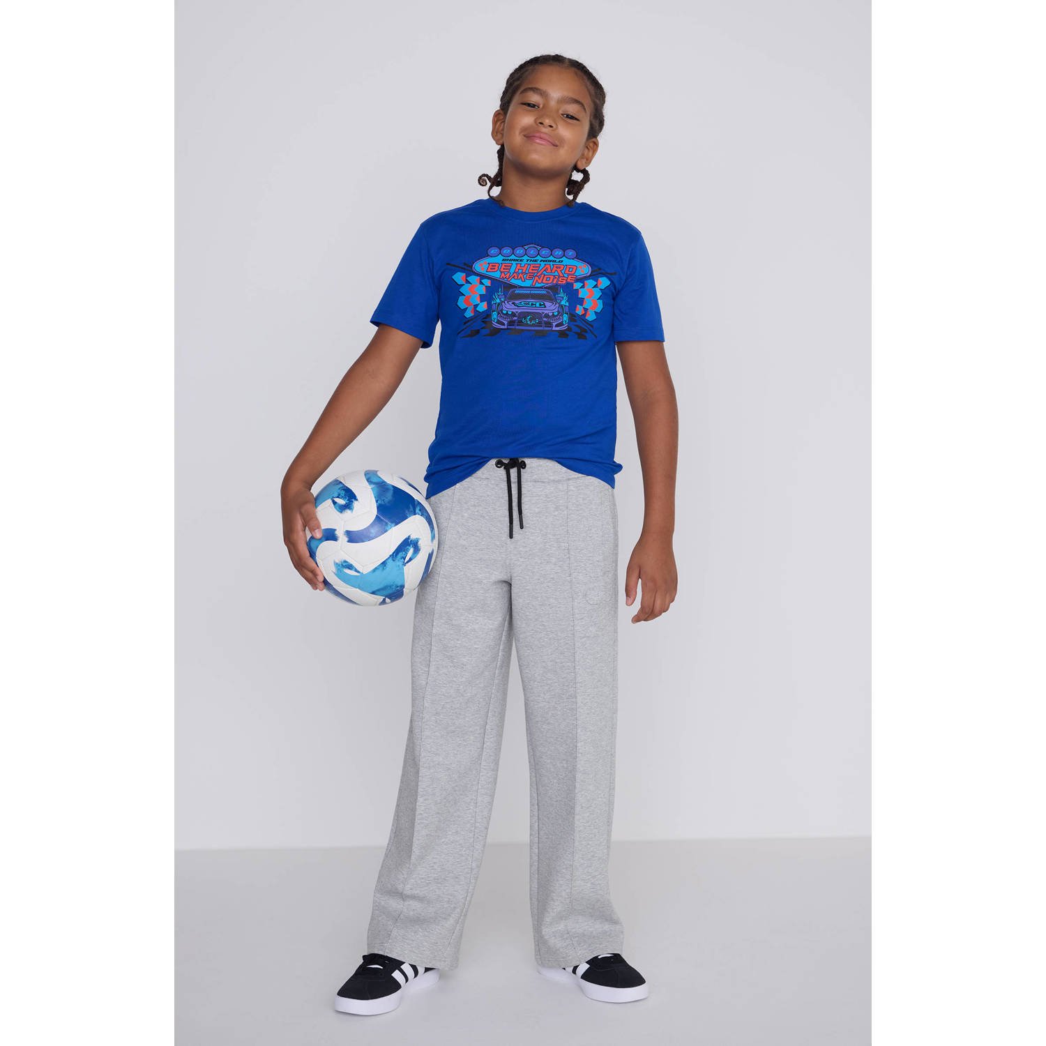 Coolcat Unisex Wide Leg Joggingbroek Misha met Plooi