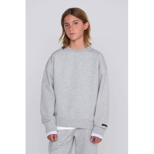 Coolcat Unisex Sweater Vicky met 3D Logo Grijs afbeelding
