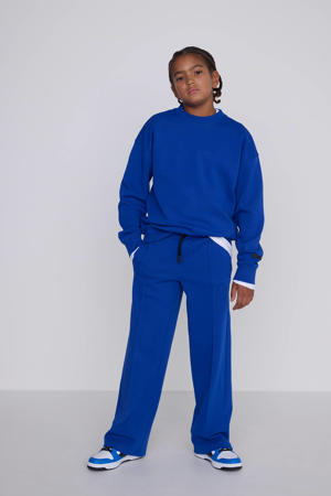 unisex wide leg joggingbroek Misha met Plooi