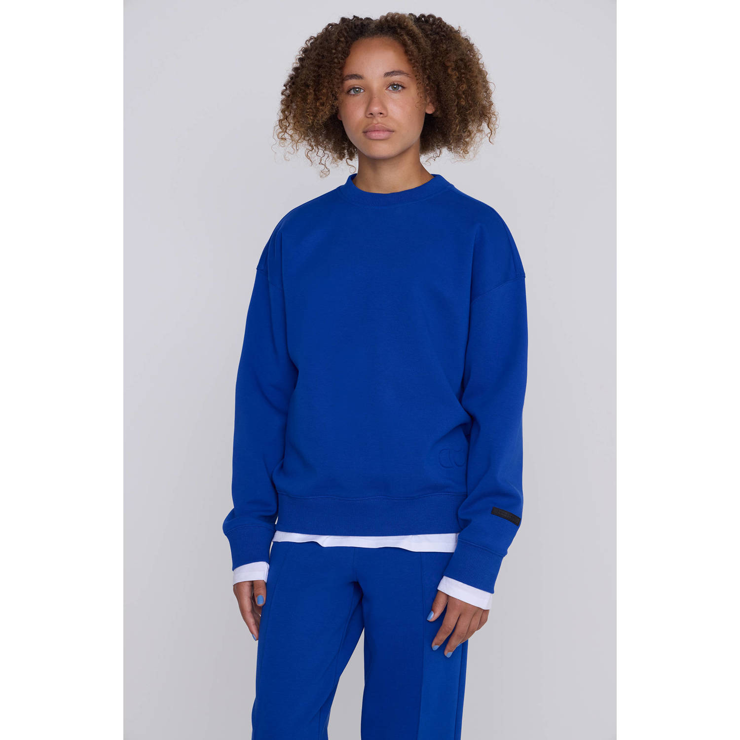 Coolcat Unisex Sweater Vicky met 3D Logo Blauw