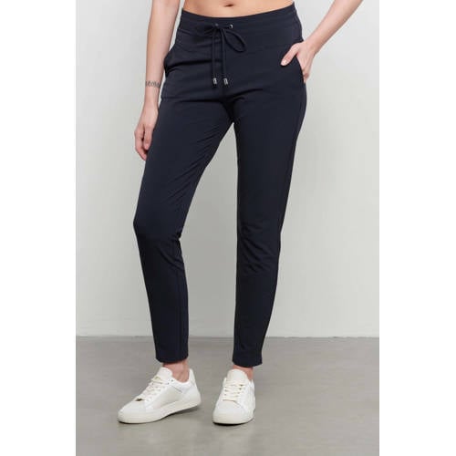 &Co Woman regular fit pantalon PENNY van travelstof marine afbeelding