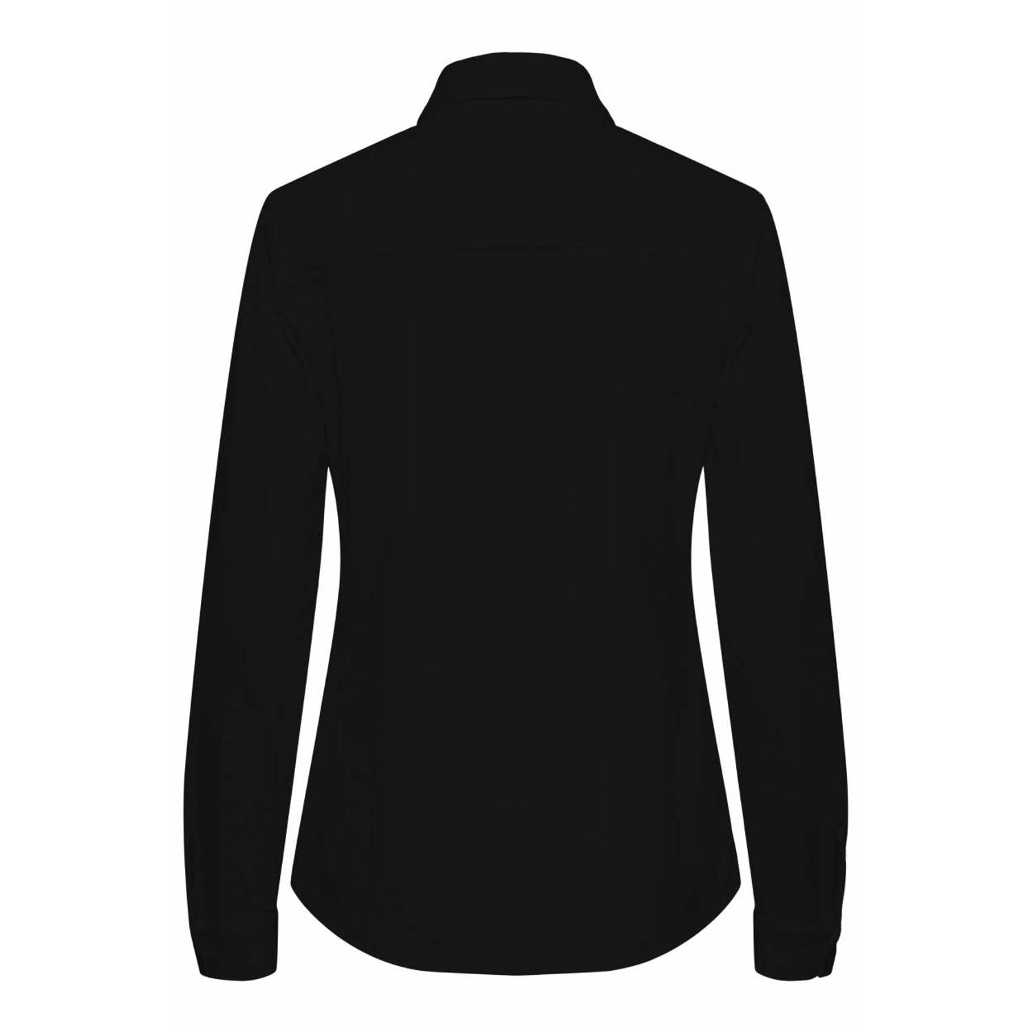 &Co Woman blouse OLIVIA van travelstof zwart