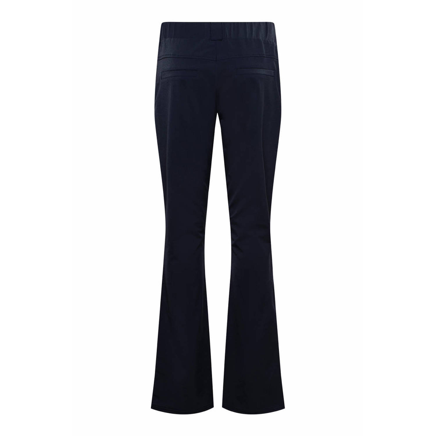 &Co Woman flared broek PENELOPE van travelstof marine