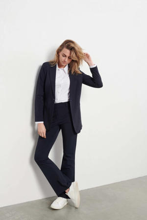 flared broek PENELOPE van travelstof marineblauw
