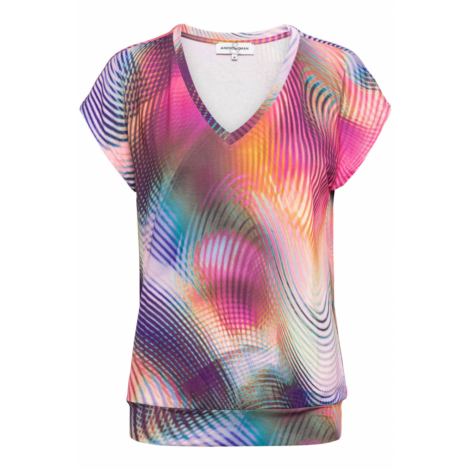 &Co Woman top met grafische print LUCIA LASER multi