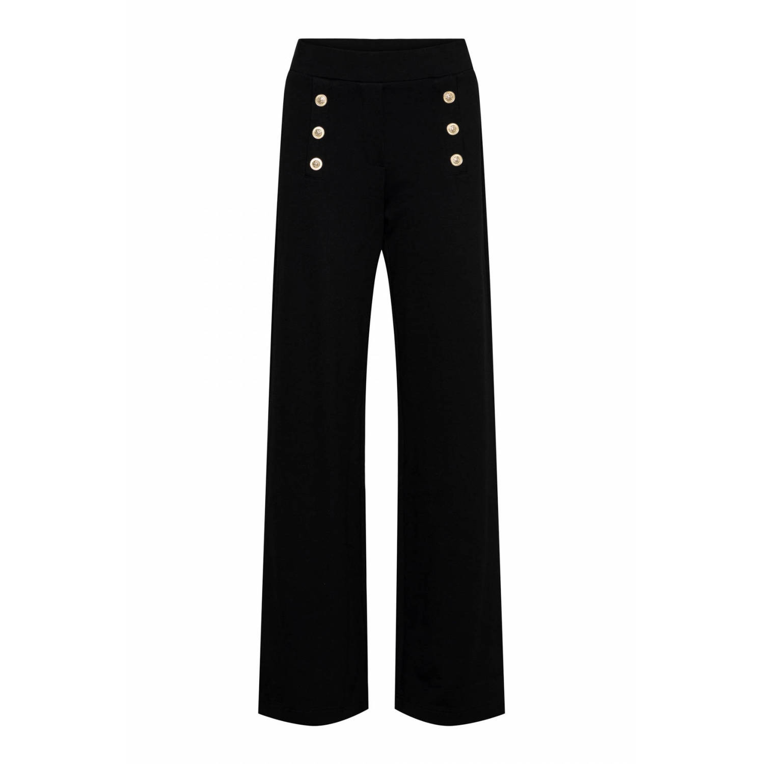 &Co Woman regular fit broek DARLENE PUNTA zwart