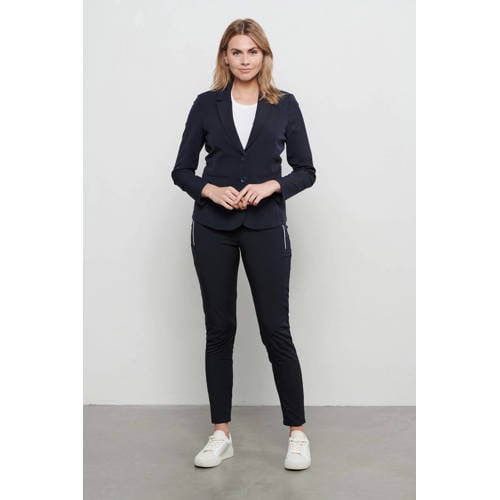 &Co Woman rechtvallende blazer PHILEINE van travelstof marine afbeelding