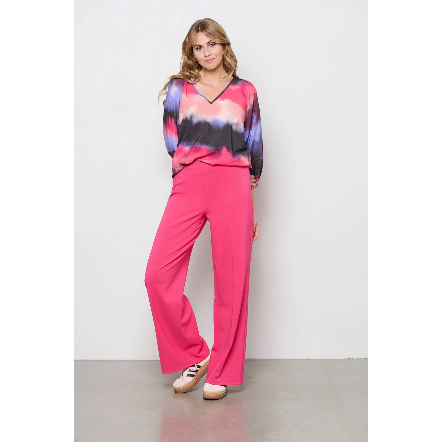 &Co Woman regular fit broek CELESTE roze