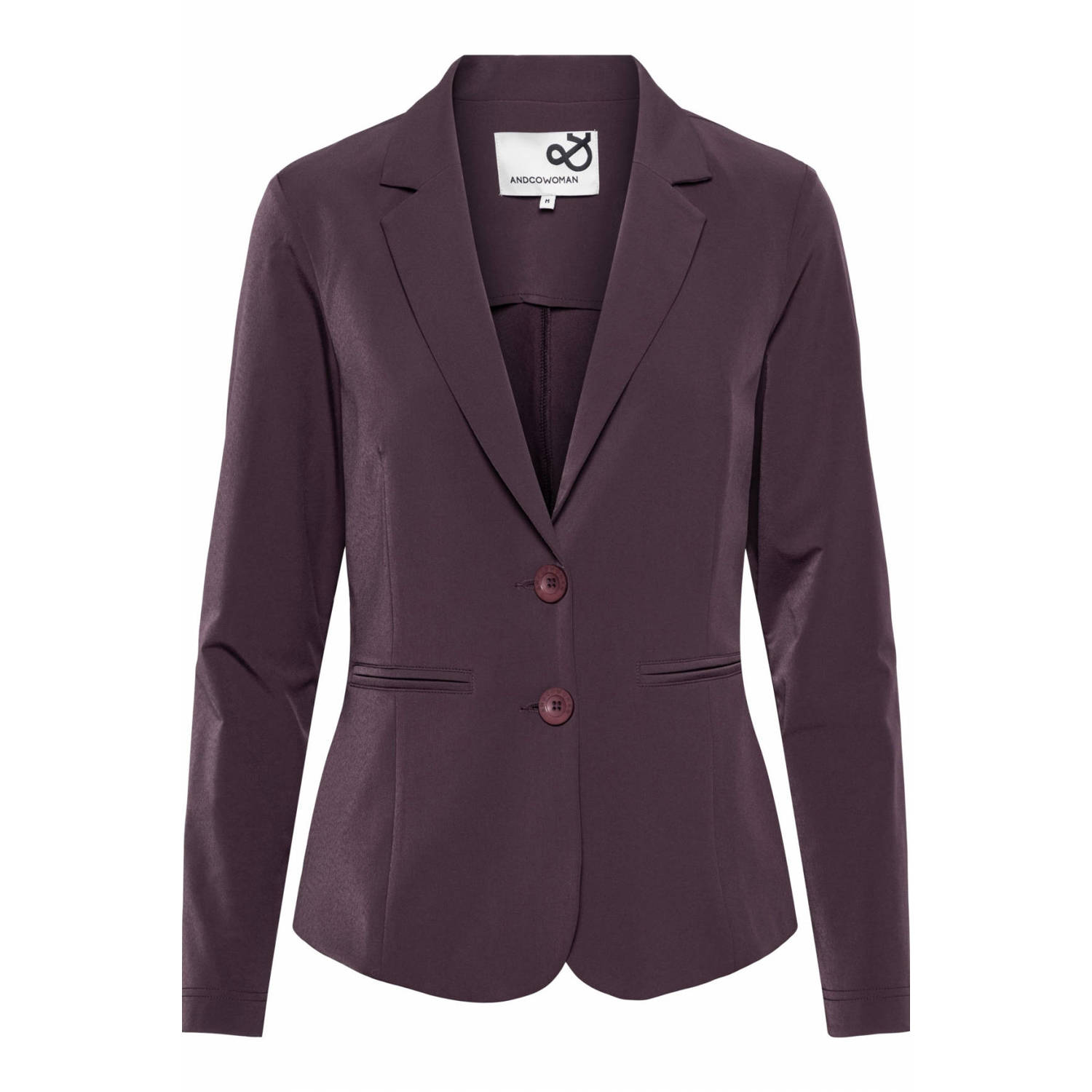 &Co Woman rechtvallende blazer PHILEINE TRAVEL donkerpaars