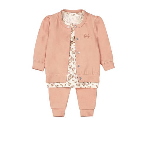 Dirkje vest + longsleeve + broek roze/offwhite afbeelding