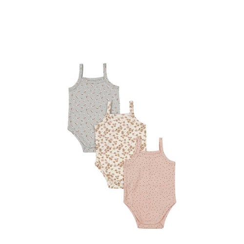 Dirkje romper - set van 3 roze/blauw/offwhite afbeelding